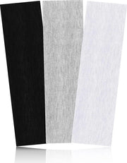 Bandeau Sportivo 3 Pezzi Cinture Elastiche per Palestra Yoga Workout - Bianco Grigio Nero - Estensibili - Per Donne Uomini Ragazze - Cinture per Capelli Trendy