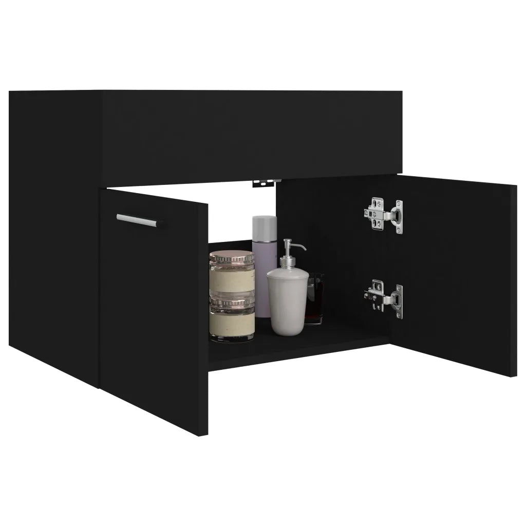 Mobile Sottolavabo Nero 60x38,5x46 cm in Truciolato cod mxl 47571