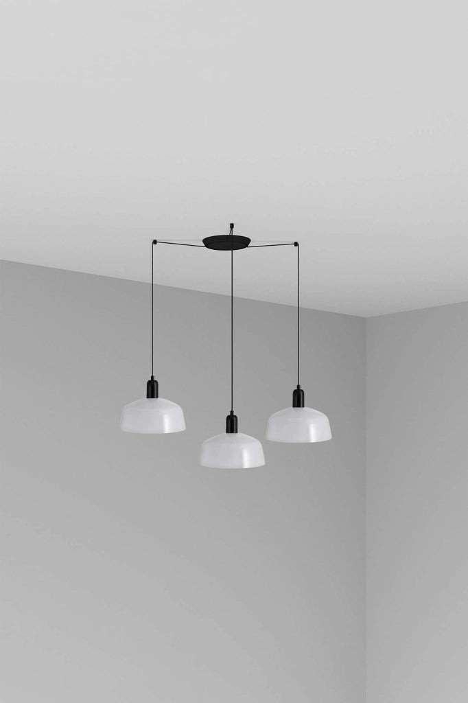 TATAWIN M metallo 3L Lampada a sospensione bianca
