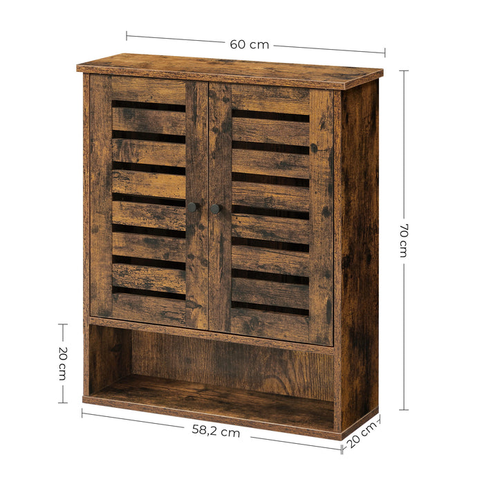 Mobiletto da bagno VALORA rustico marrone per organizzare lo spazio BBK121X01V1