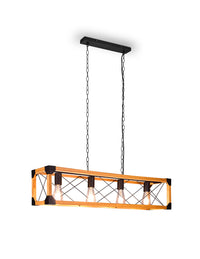 Lampada a Sospensione da Interno Attacco E27 in Metallo Nero Opaco