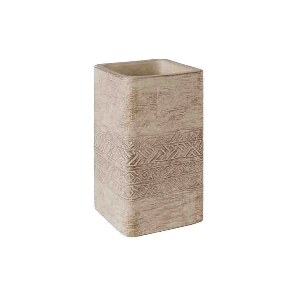 Bicchiere porta spazzolini in cemento - serie ramses