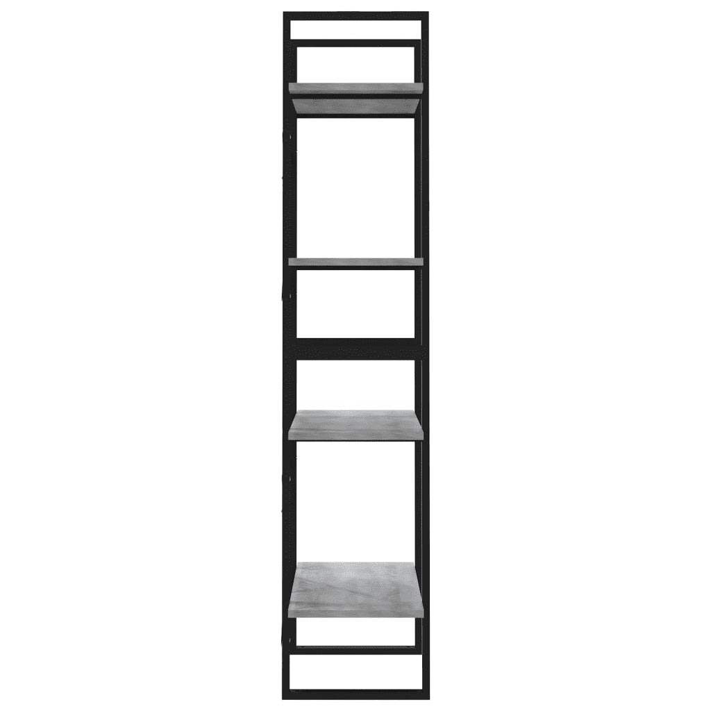 Libreria 4 Ripiani-Scaffale per Libri-Mobile di Stoccaggio Grigio Sonoma 60x30x140 cm Legno Multistrato