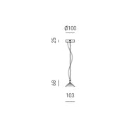 Alice - Kit sospensione per codice Alice V/G lampadina E27 con rosone bianco, cavo trecciato trasparente e copriportalampada 1XE27 max 1X60W IP20