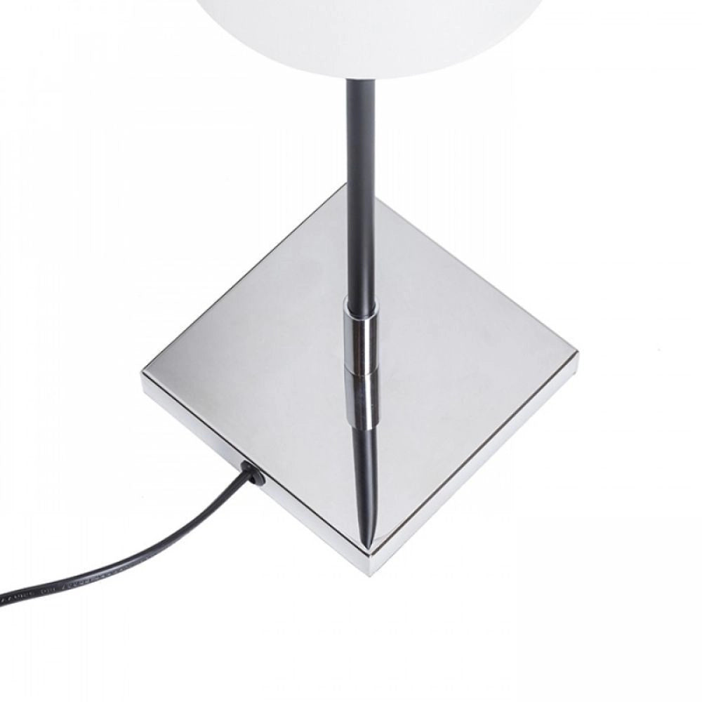 Lampada da tavolo LULU  bianco/nero cromo 230V E27 28W