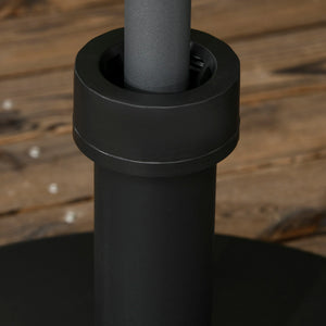 Base per Ombrellone da Giardino Ø45x33 cm Palo 24-48 mm  in Plastica Nero
