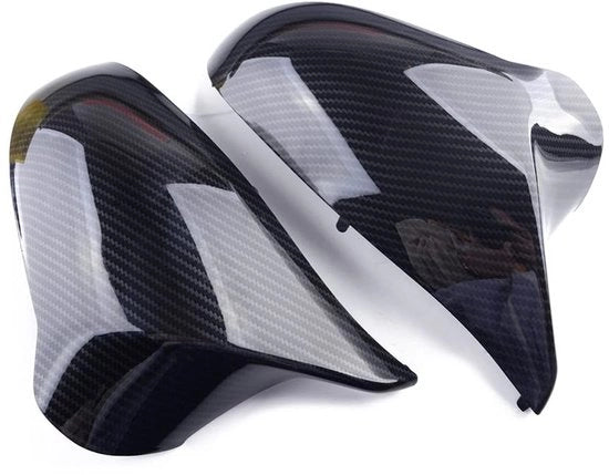 Copertura laterale in fibra di carbonio - Per B-M-W F80 M3/F82 M4 - 2 Pezzi - ABS - Materiale duraturo - Nero lucido - Materiale ecologico - Specchiera