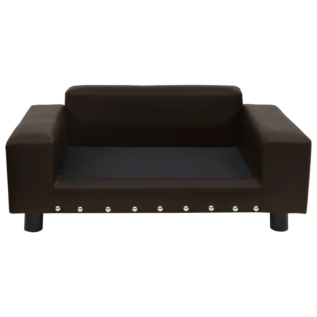 Divano per Cani Marrone 81x43x31 cm in Peluche e Similpelle CFW8658514