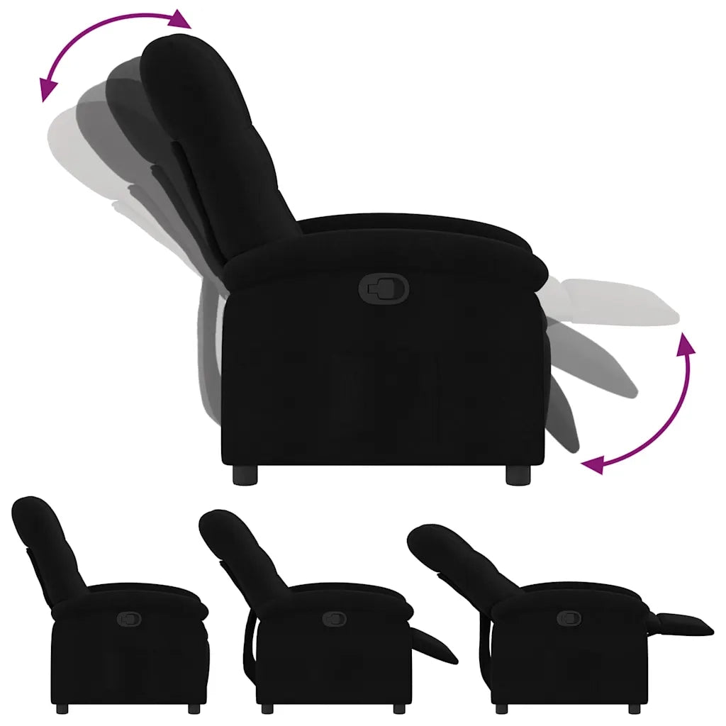 Divano Sedia-Poltrona reclinabile in tessuto nero 559949