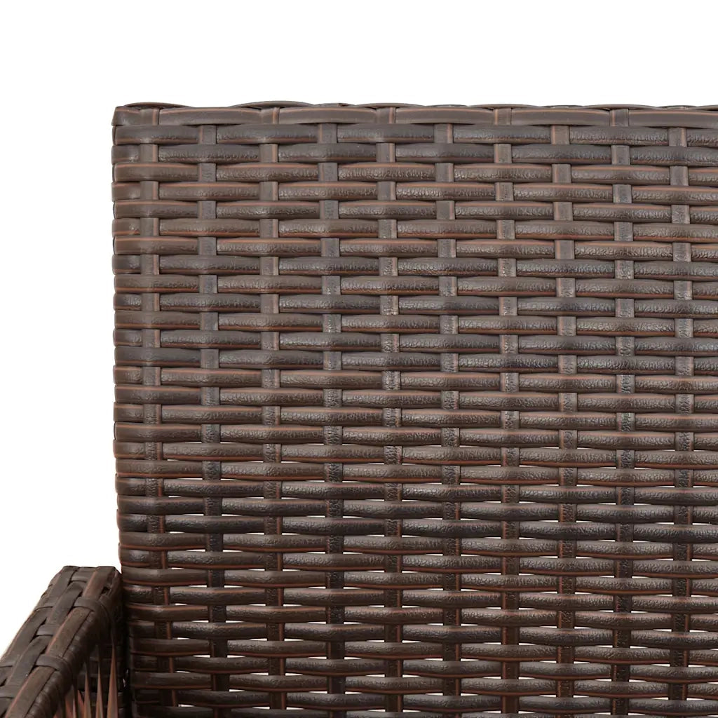 Sgabelli da Bar da Giardino 2 pz in Polyrattan Marrone 368703