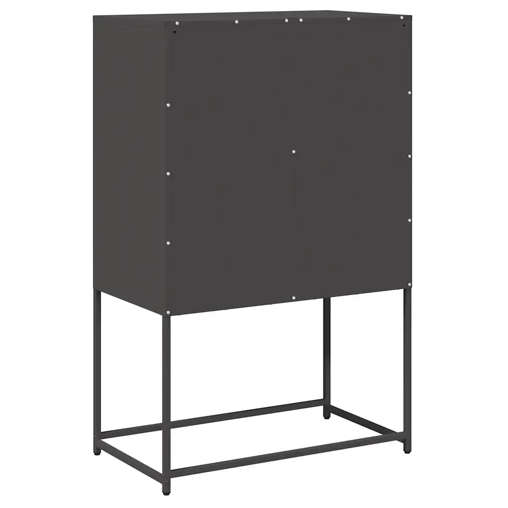 vidaXL Credenza Nera 68x39x107 cm in Acciaio
