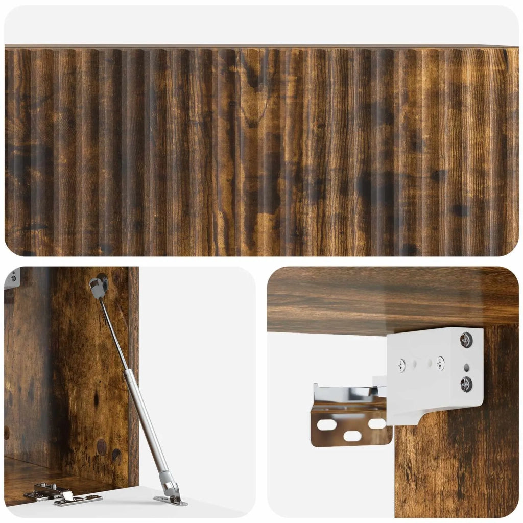 Mobile Porta TV da Muro Rovere Fumo 78,5 x 31 x 30 cm