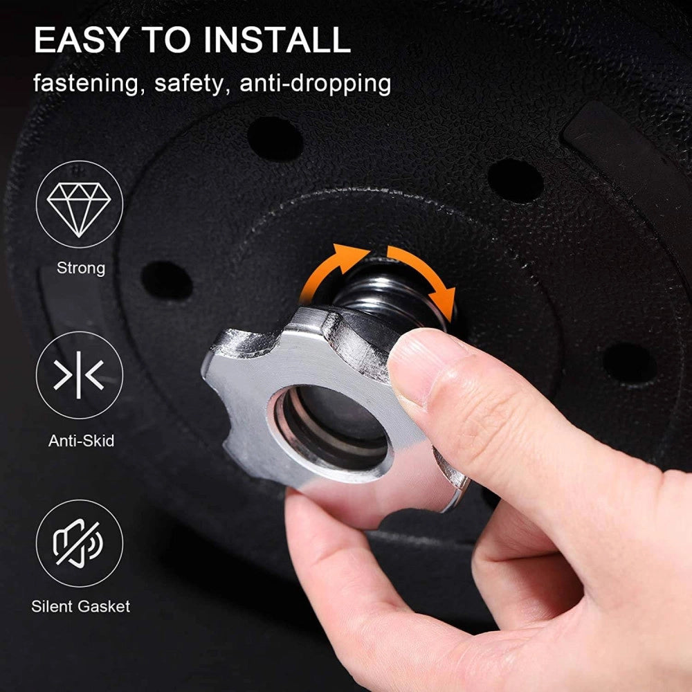 Trade Shop - 2 Pz Coppia Ricambi Accessori Per Manubrio Bilanciere Morsetto Dado A Vite 25mm -