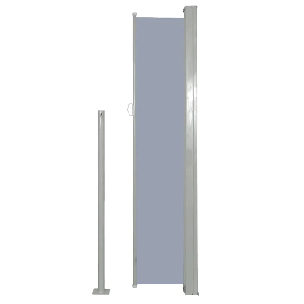 Tenda da sole laterale retrattile/schermo privacy per patio giardino terrazza balcone 160 x 500 cm grigio 02_0007095