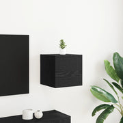 Mobile TV da muro  in Nero Rovere 30,5x30x30 cm