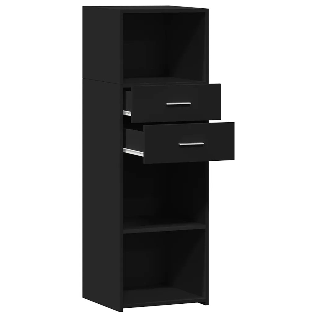 Credenza | Madia | Buffet da pranzo | Armadio da pranzo Nera 40x42,5x124 cm in Legno Multistrato