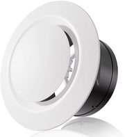 Ventilatore a soffitto 125mm, chiusura regolabile, adatto per l'installazione su pareti ventilate in garage, cucina, bagno e camera da letto
