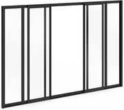 IDMarket - Metallo Nero e Vetro temperato Tetto Scorrevole a 6 vetri L. 160 x H. 108 cm