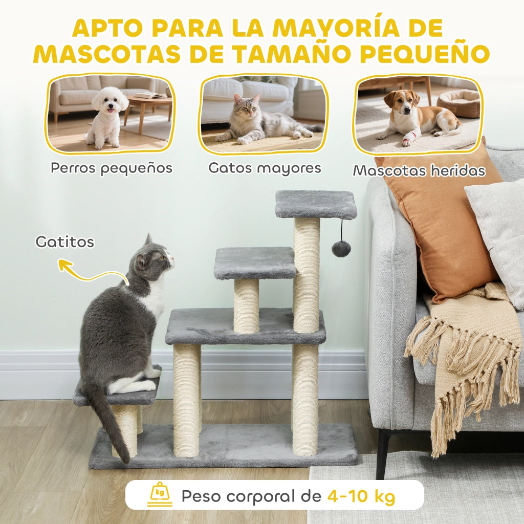 Scala per Gatti Aggiustabile con Graffiatoio ¨C Zephmum ¨C Grigio