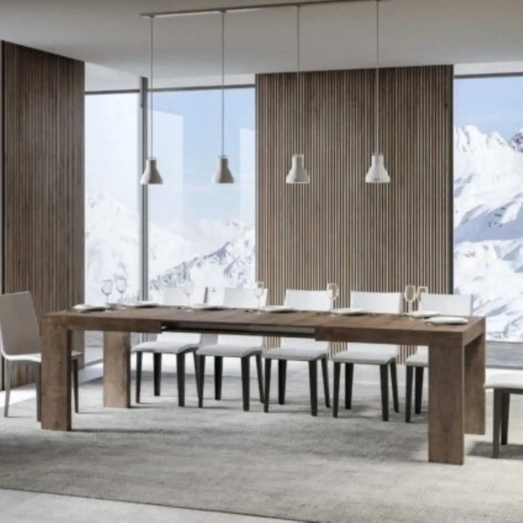 Tavolo allungabile 200/460x90 cm Roxell colore noce