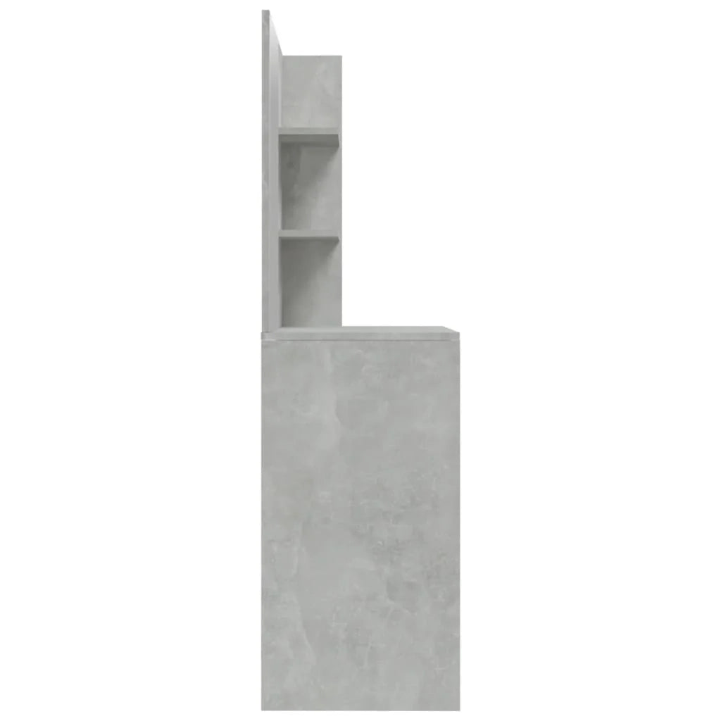 Toletta dal design contemporaneo con specchio 74,5 x 40 x 141 cm grigio 02_0006361