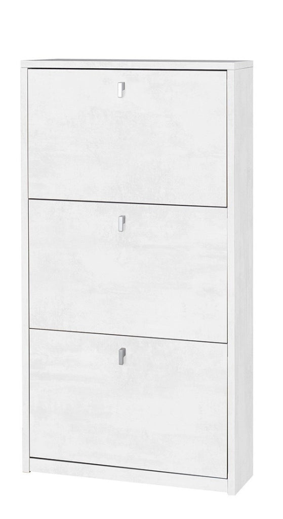 KIT MOBILE SCARPIERA 3 ANTE CON RIBALTA H117 L63 P18Cm FINITURA BIANCO OSSIDO SARMOG Sk553k