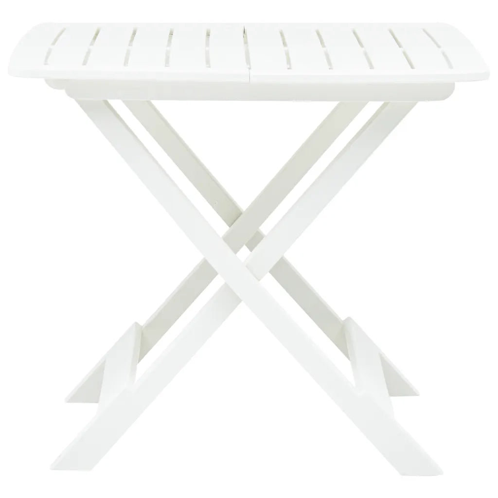 Tavolo da Giardino | Tavolino da esterno Bianco 79x72x70 cm Plastica
