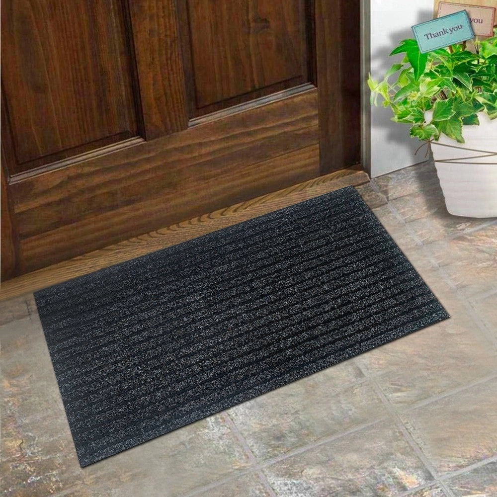 Zerbino Ingresso Porta Morbido Assorbente Moderno Tappeto Antiscivolo Interno Esterno Antracite