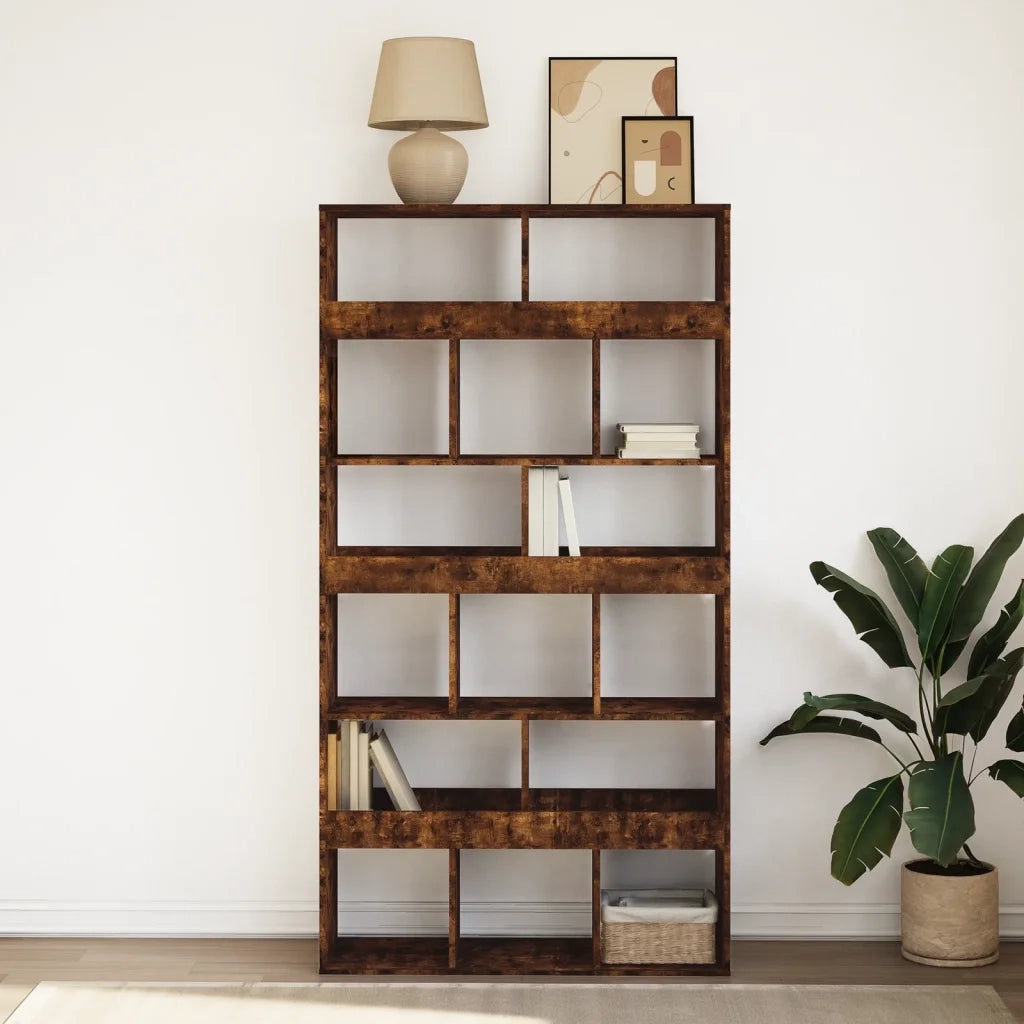 Libreria Rovere Fumo 100x33x187,5 cm in Truciolato 3309379