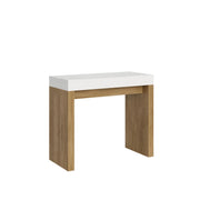 Consolle allungabile 90x40/196 cm Roxell Mix Small piano Bianco Frassino - Bianco Frassino/Quercia Natura
