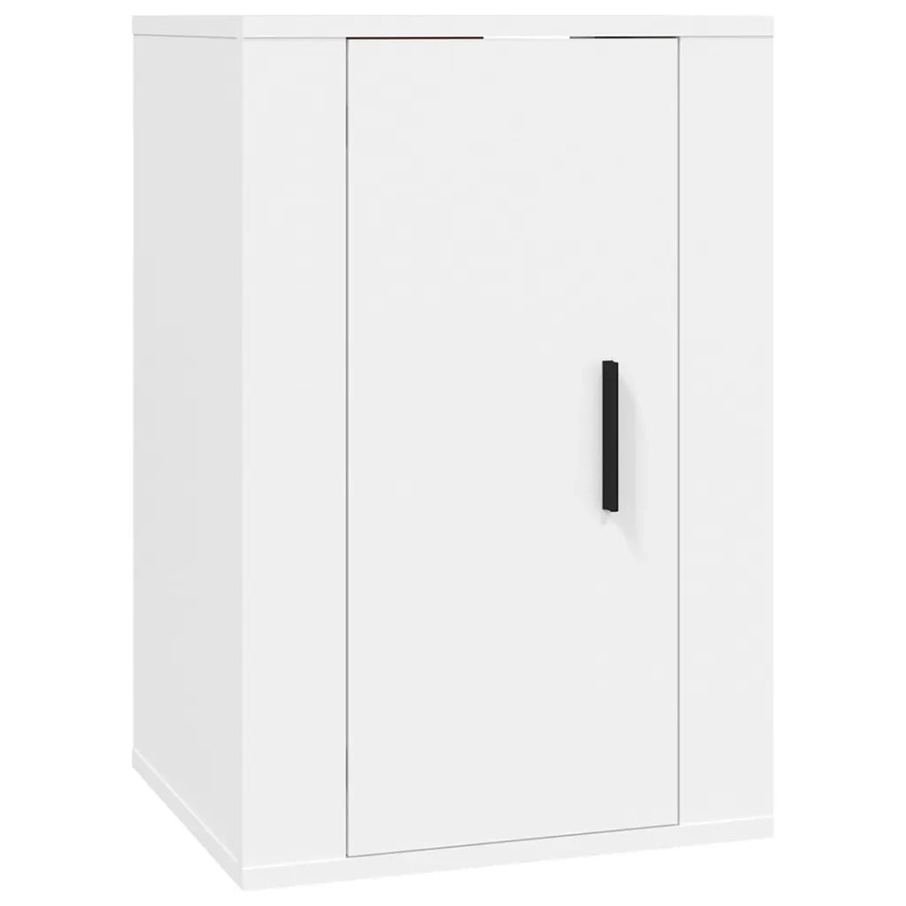 Set Mobili Porta TV 3 pz-Set di 3 Credenza per TV Bianco in Legno Multistrato 966175