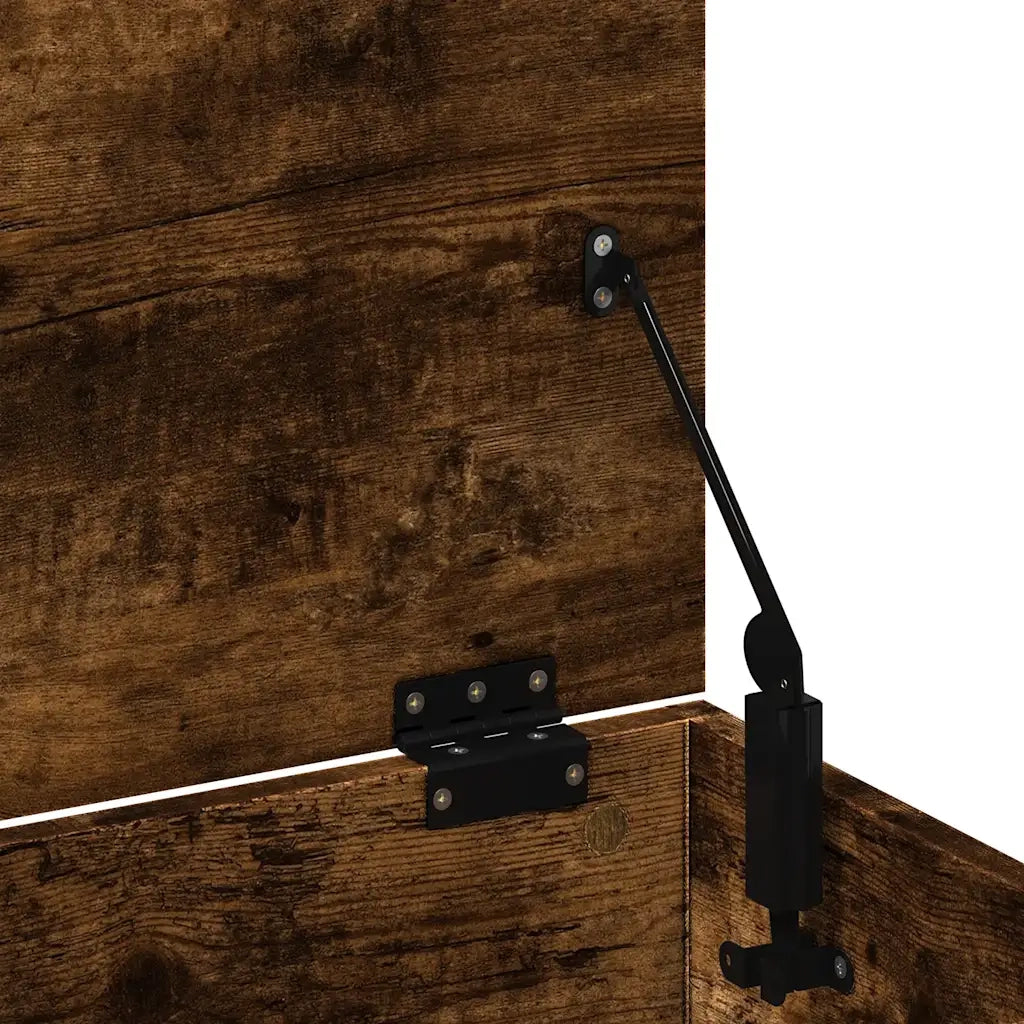 vidaXL Contenitore Portaoggetti Rovere Fumo 102x35x35 cm in Truciolato