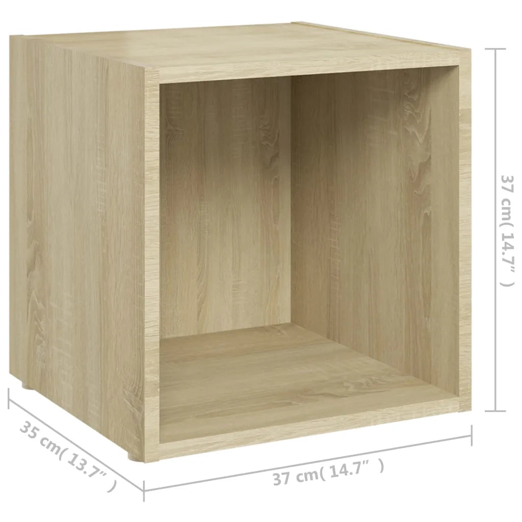 Mobili Porta TV 2pz Rovere Sonoma 37x35x37 cm Legno Multistrato 805508