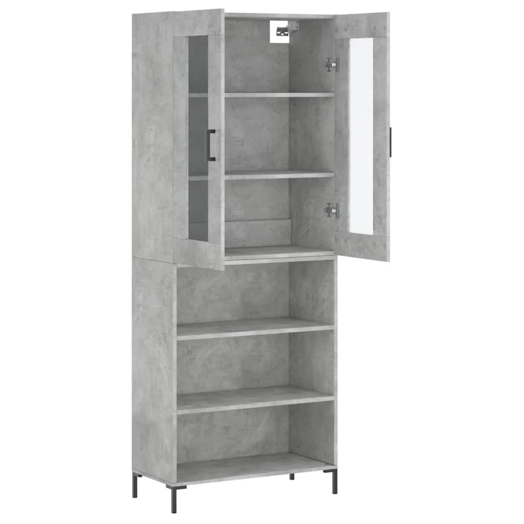 Buffet credenza cassettiera armadio mobile contenitore organizer cucina soggiorno salotto alto 69,5 x 34 x 180 cm legno ingegnerizzato grigio 02_0034573