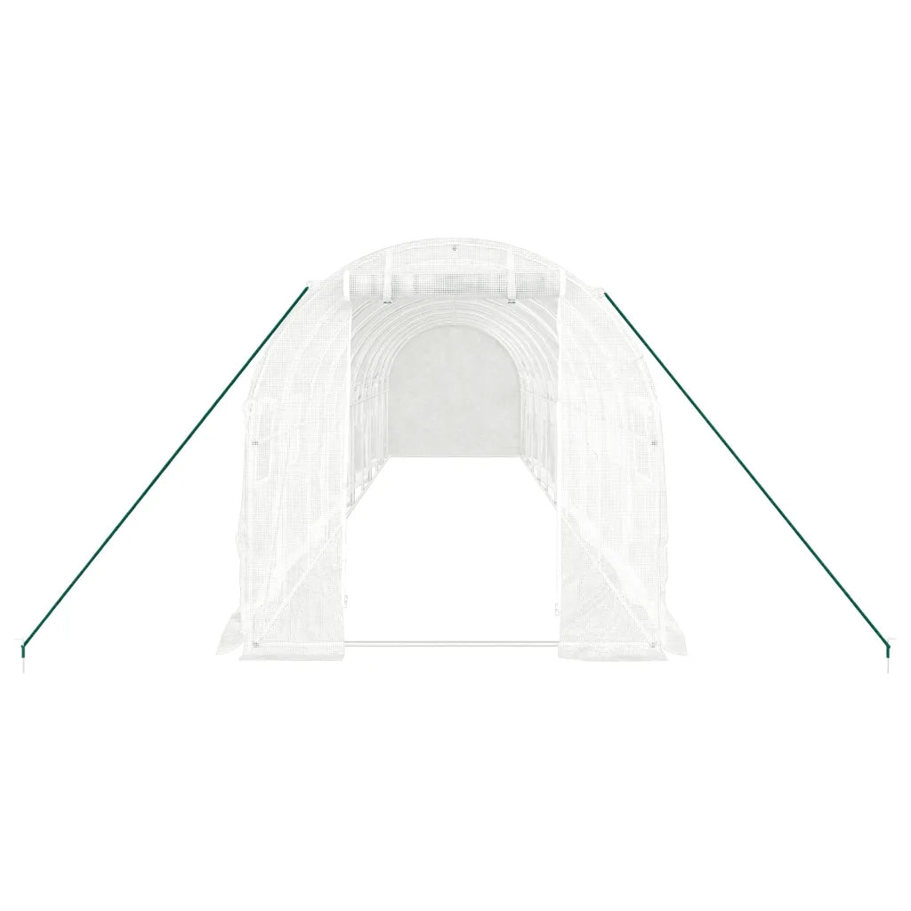 Serra con Telaio in Acciaio Bianco 20 m² 10x2x2 m 3188031