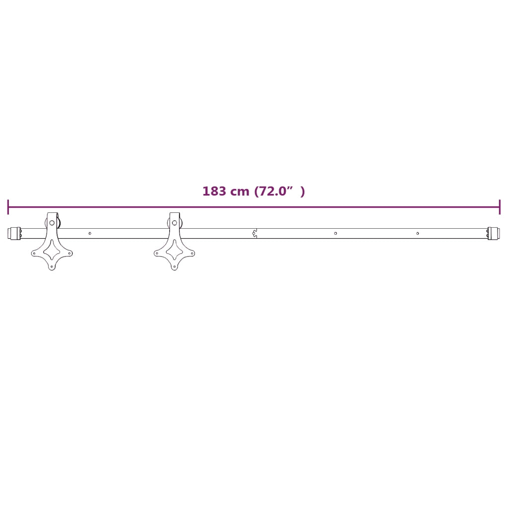Kit Accessori per Porta Scorrevole 183 cm in Acciaio Bianco CFW8149663
