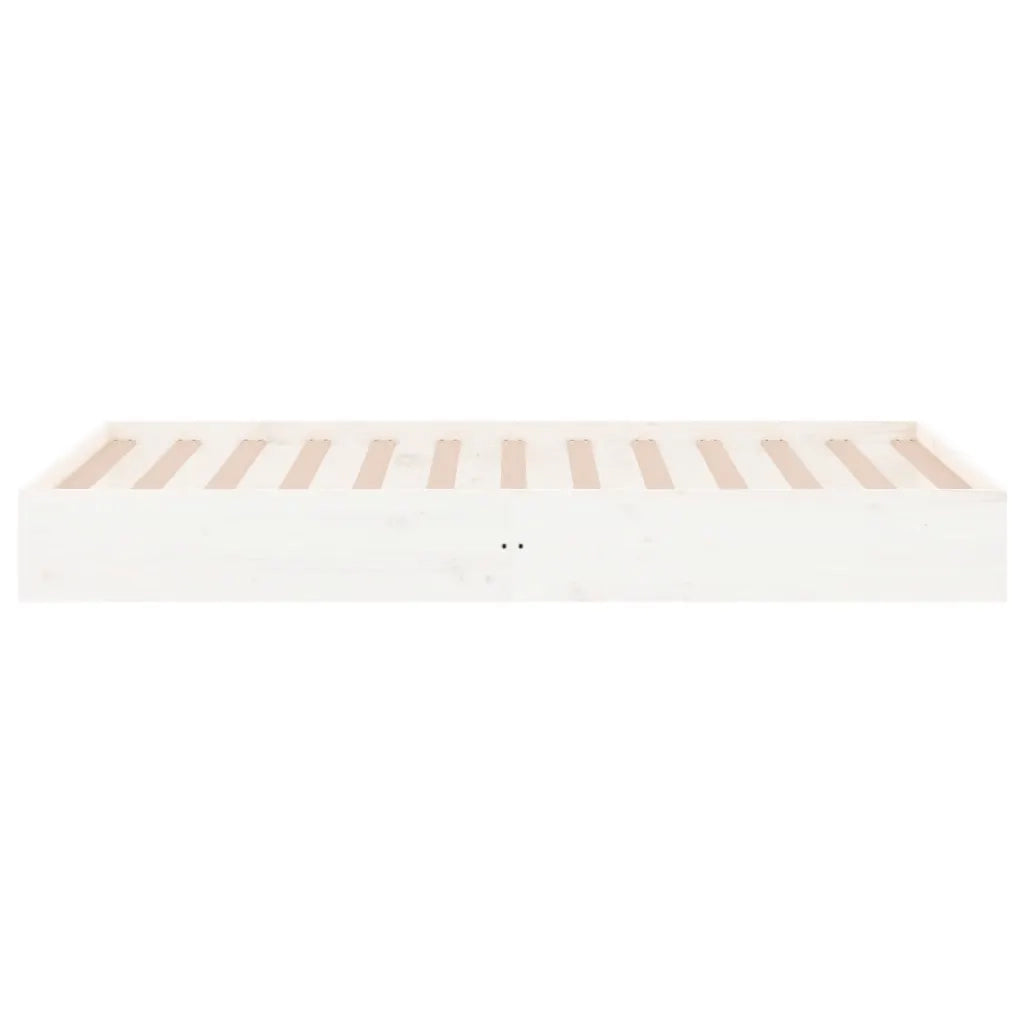 Giroletto-Struttura Letto Bianco in Legno Massello 100x200 cm 702285