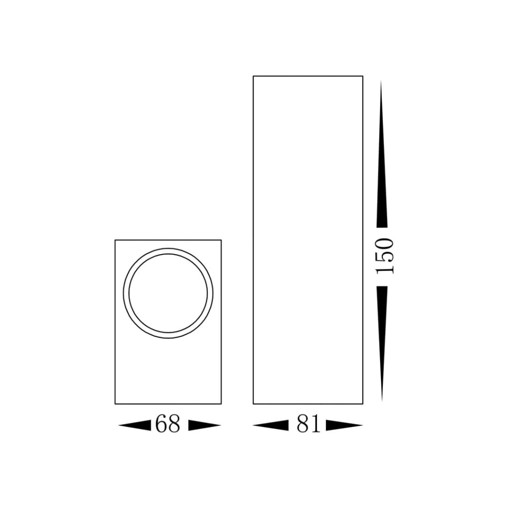 Applique esterna BOKA Eko-Light 2xGU10 nera IP44 alluminio