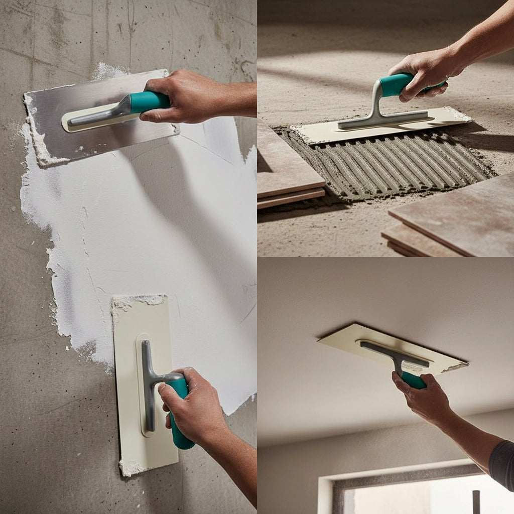 Frattone liscio in plastica 28x13 cm bianco per rasato
