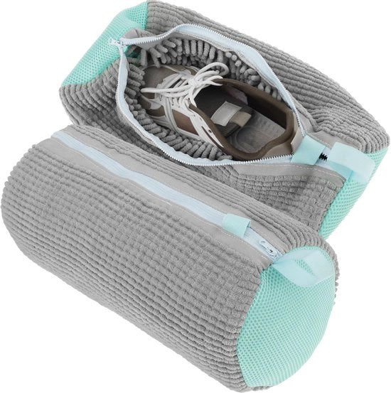 Pacchetto di 2 sacchetti per lavare scarpe, sacchetto per scarpe per lavatrice, per lavatrice, portatile, con cerniera, sacchetto per sneakers, scarpe da corsa