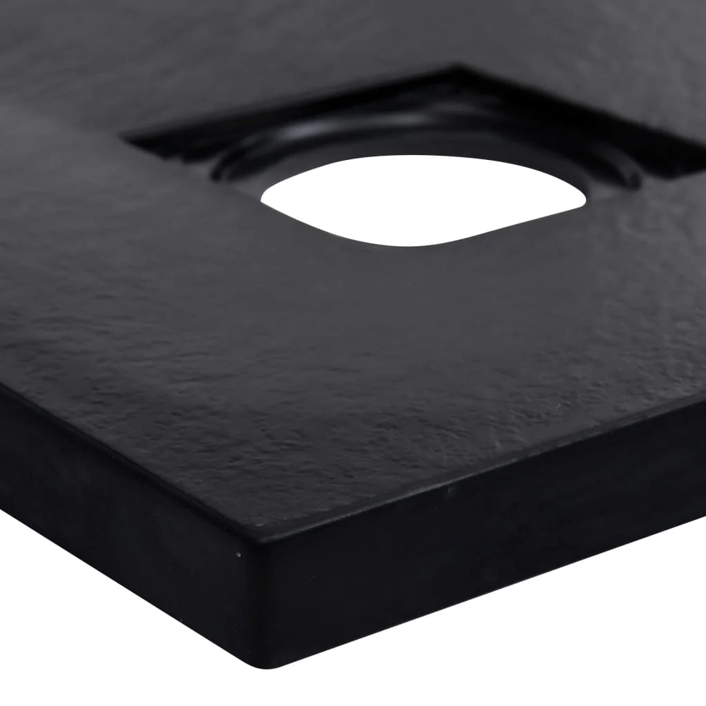 Piatto doccia base doccia piatto doccia contenitore doccia bagno WC cabina doccia casa interno SMC 90x90 cm nero 02_0001923