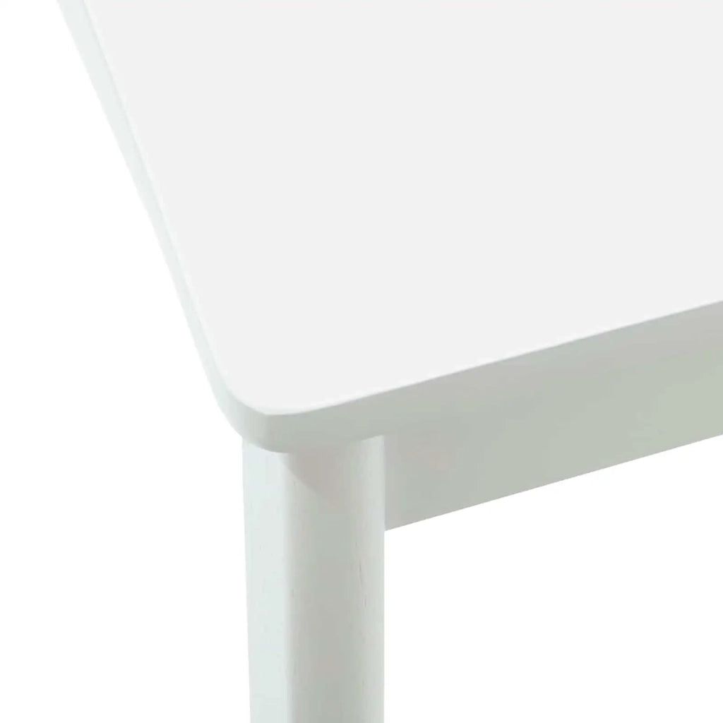 Sedia da pranzo 2 pcs Bianco e Bianco Legno di gomma solido