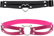 Cintura per gatti in pelle - adattabile - per misure di gamba 36-80 cm - accessorio di abbigliamento