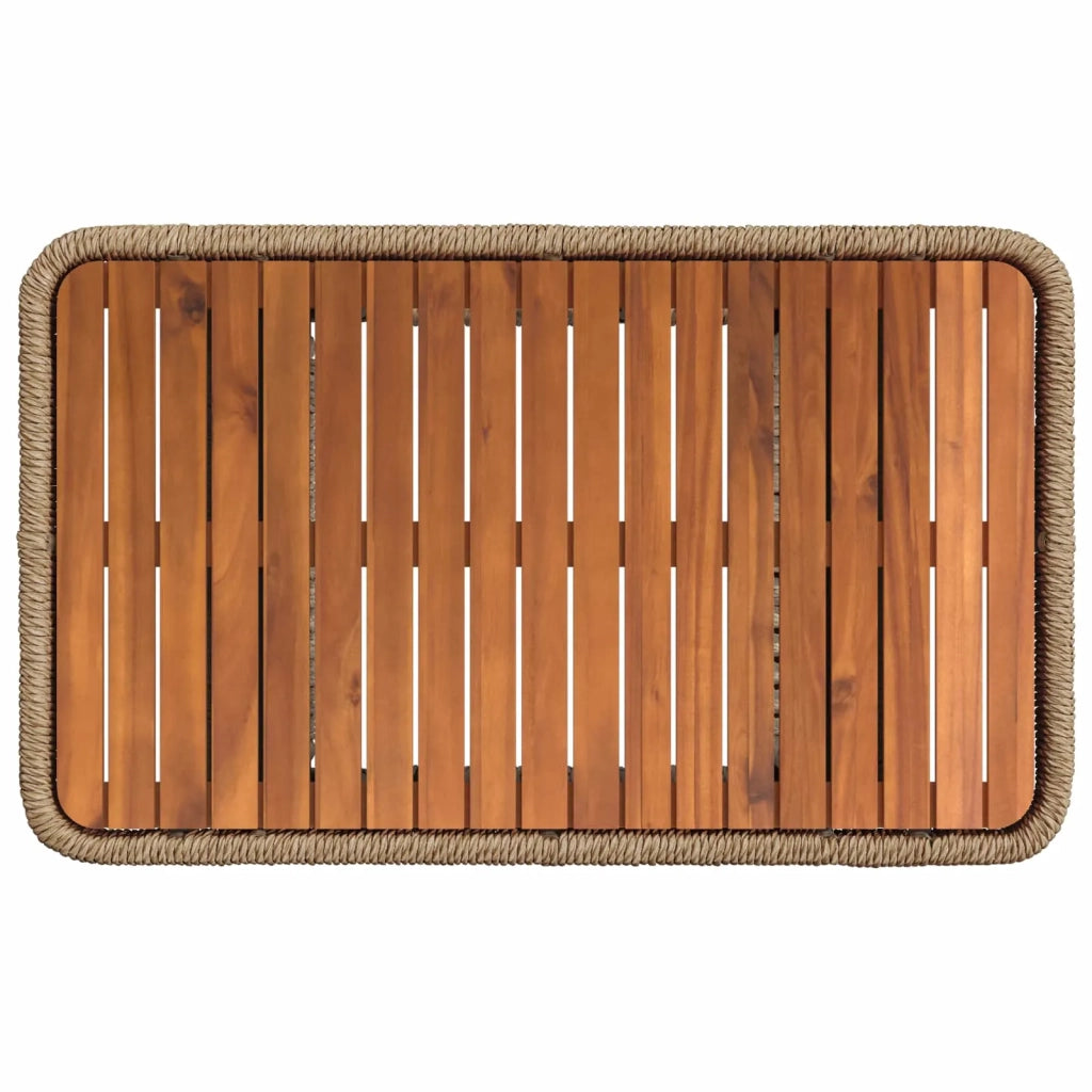 Set da Pranzo per Giardino 3 pz Beige e Crema polyrattan 42026752