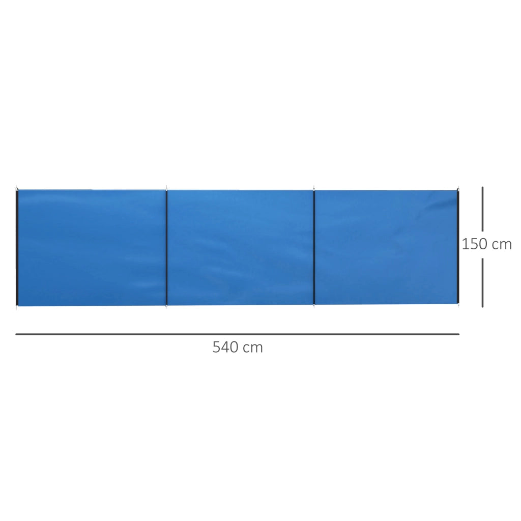 Paravento da giardino pieghevole ¨C zephmum ¨C Blu 540x150 cm