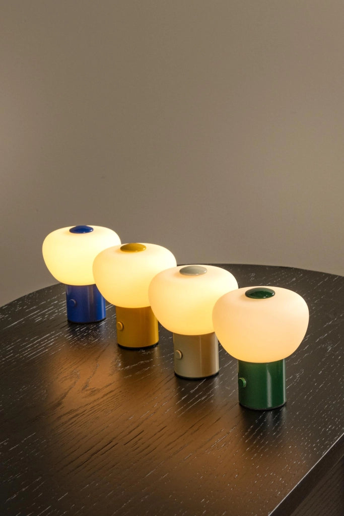 Lampada da tavolo LED wireless gialla vetro GUSTAV Lucide
