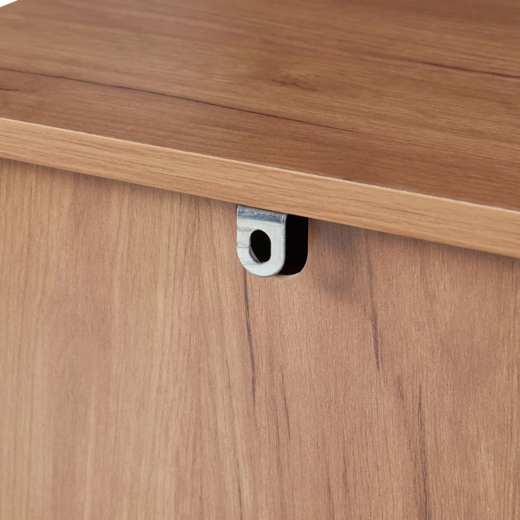 Cassettiera pratico mobile contenitore per ingresso soggiorno camera da letto MDF 108 x 40 x 40 cm effetto rovere 03_0009315