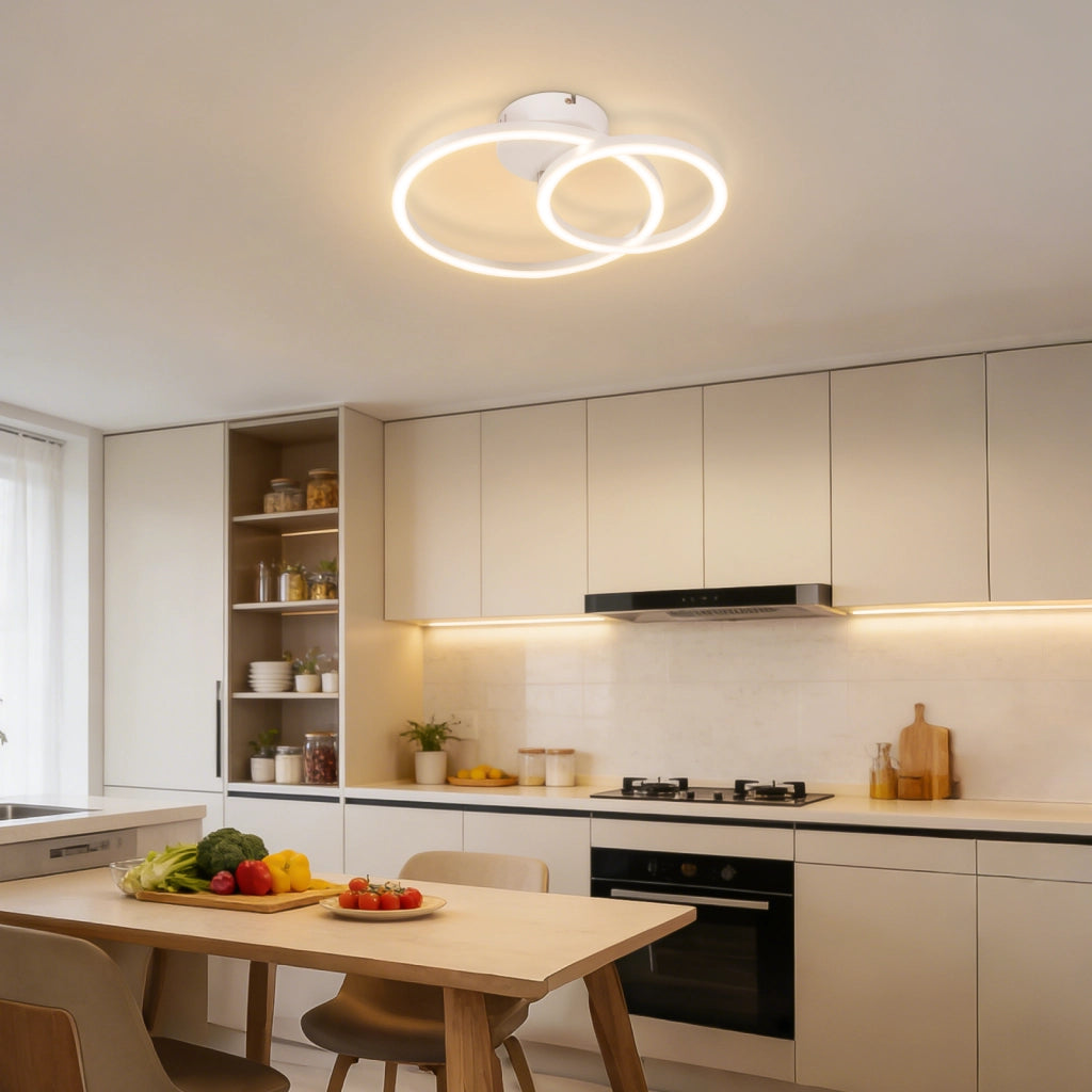 ZMH Lampada da Soffitto LED 23W Bianco Luce Calda Moderna per Soggiorno Camera da Letto Corridoio