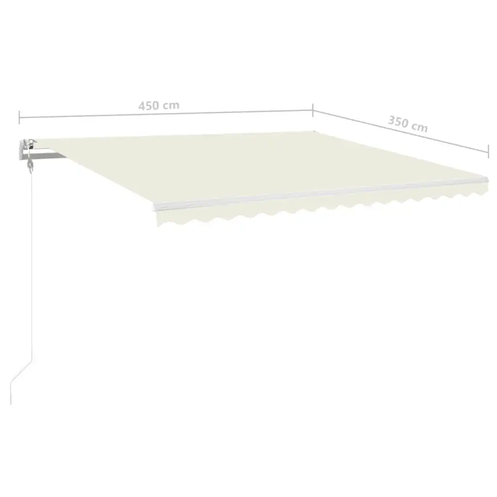 Tenda Automatica con Sensore Vento e LED 450x350 cm Crema 3069012