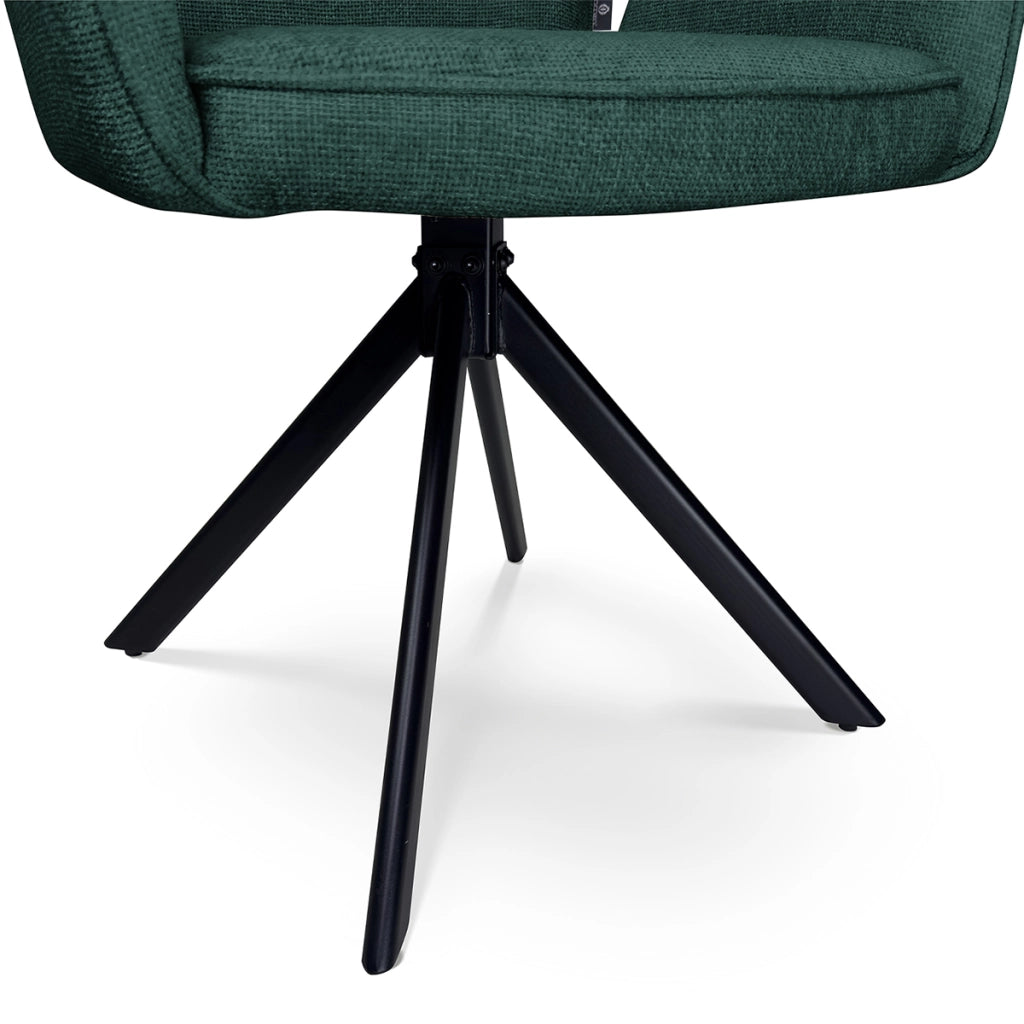 Sedia ufficio in tessuto, poltrona girevole verde abete – Oslo